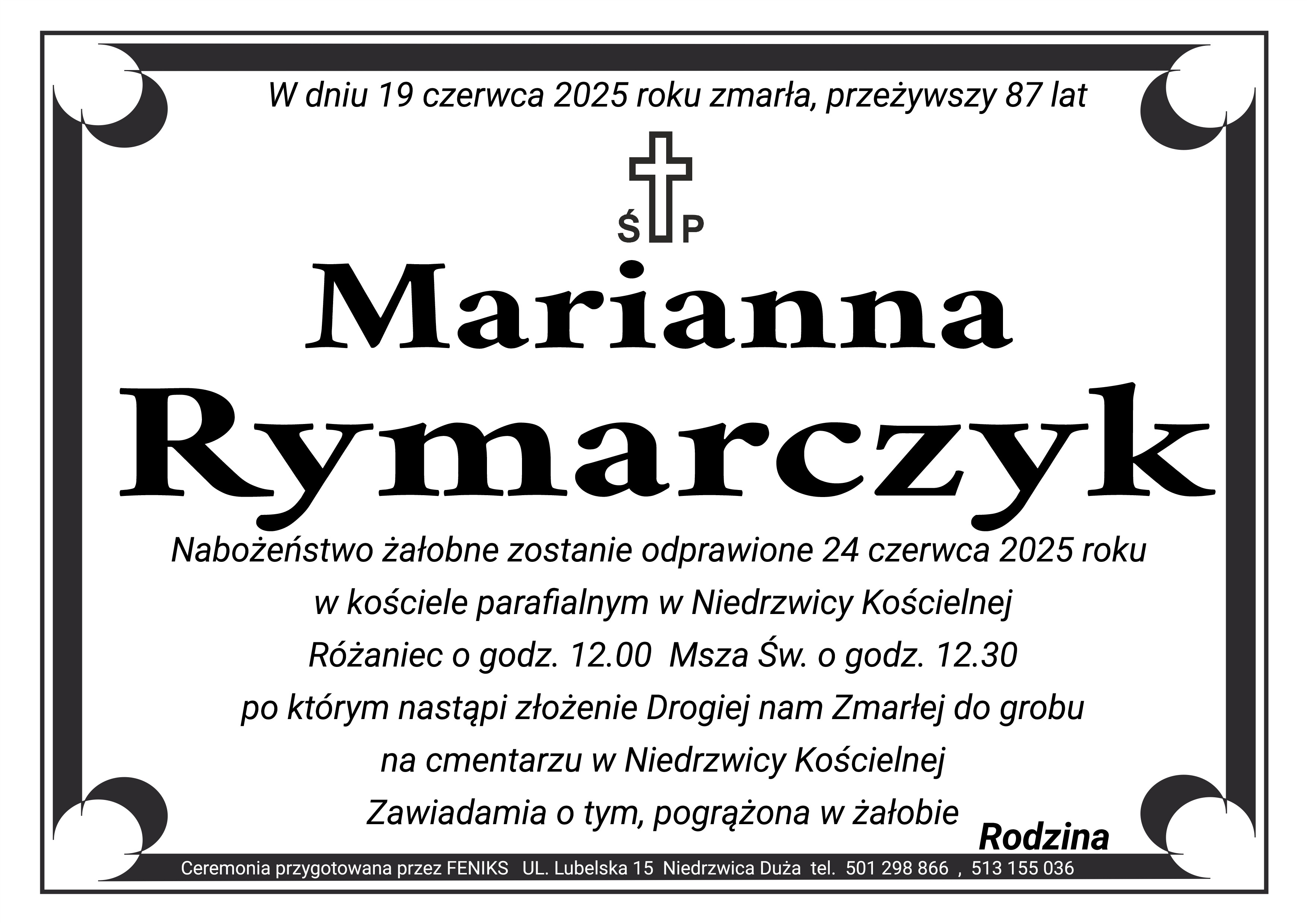 Usługi pogrzebowe Bychawa