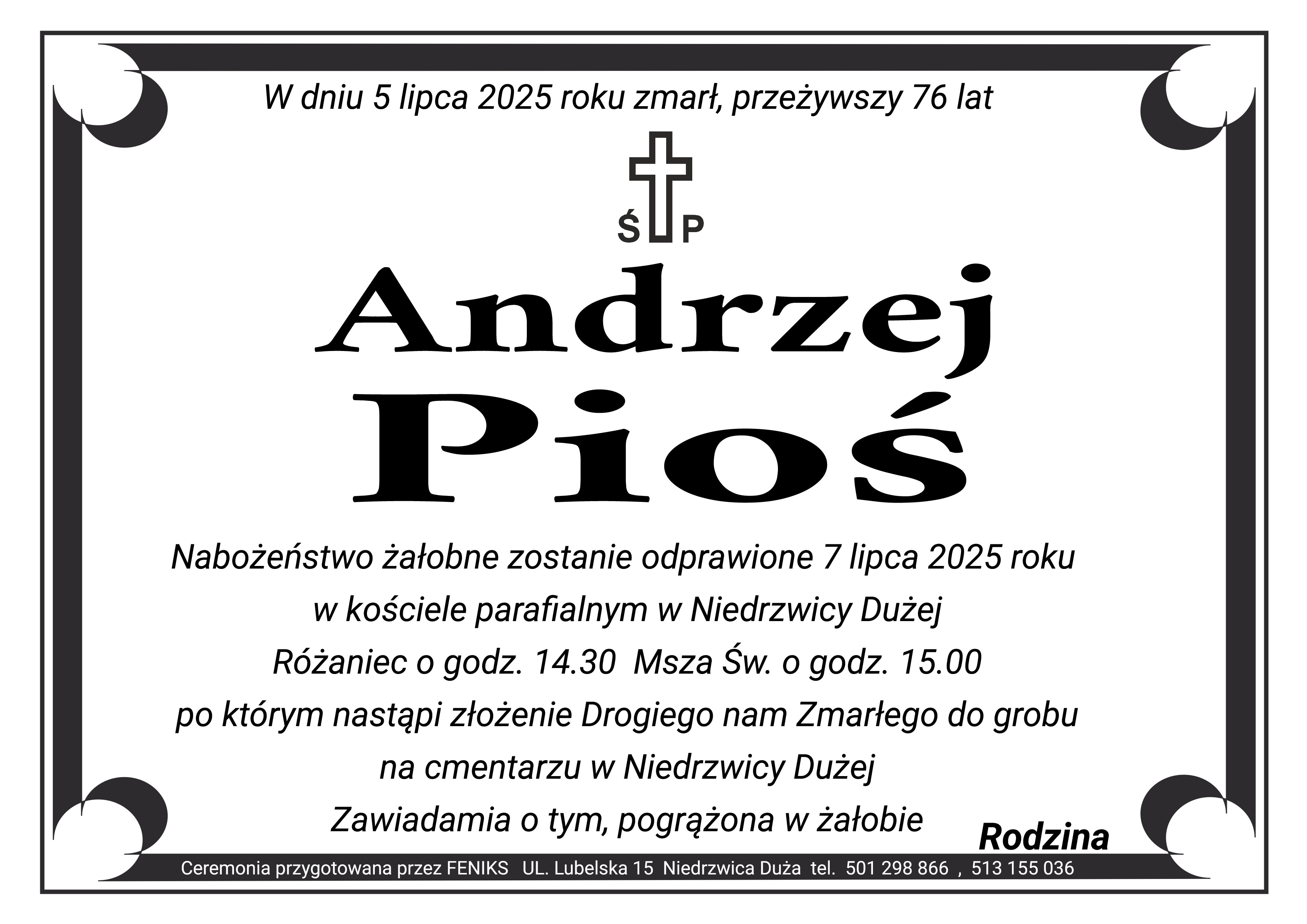 Organizacja pogrzebów Bychawa