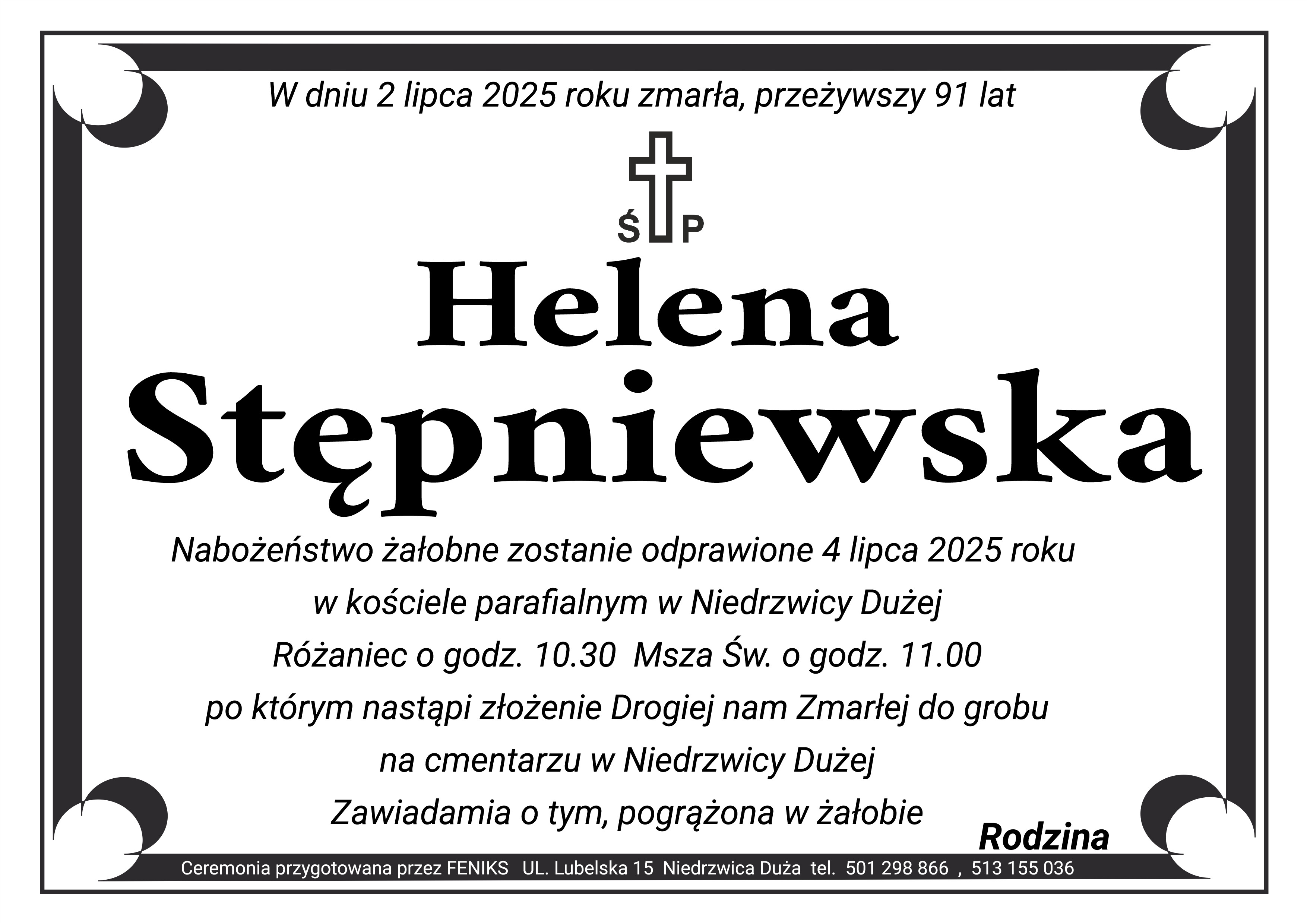 Usługi pogrzebowe Bychawa
