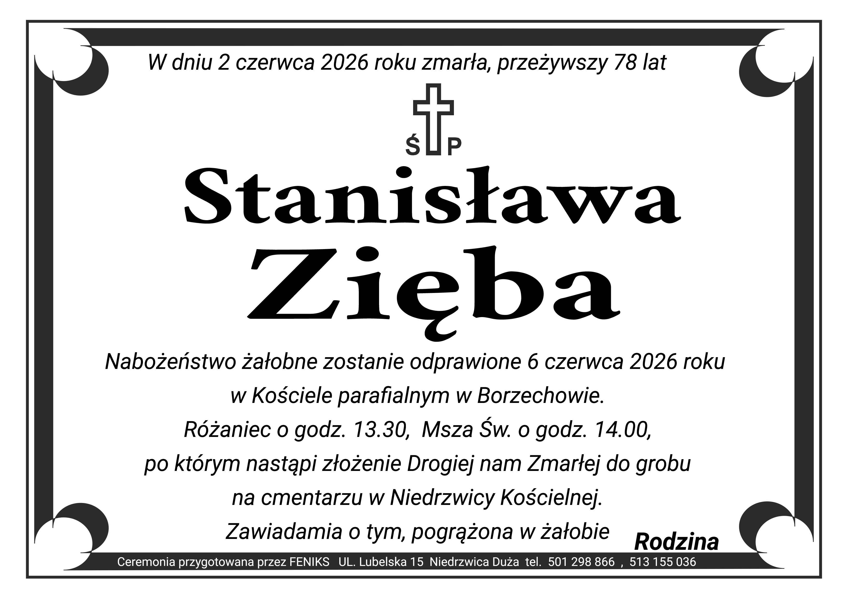 Usługi pogrzebowe Bychawa